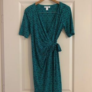 Motherhood printed wrap dress